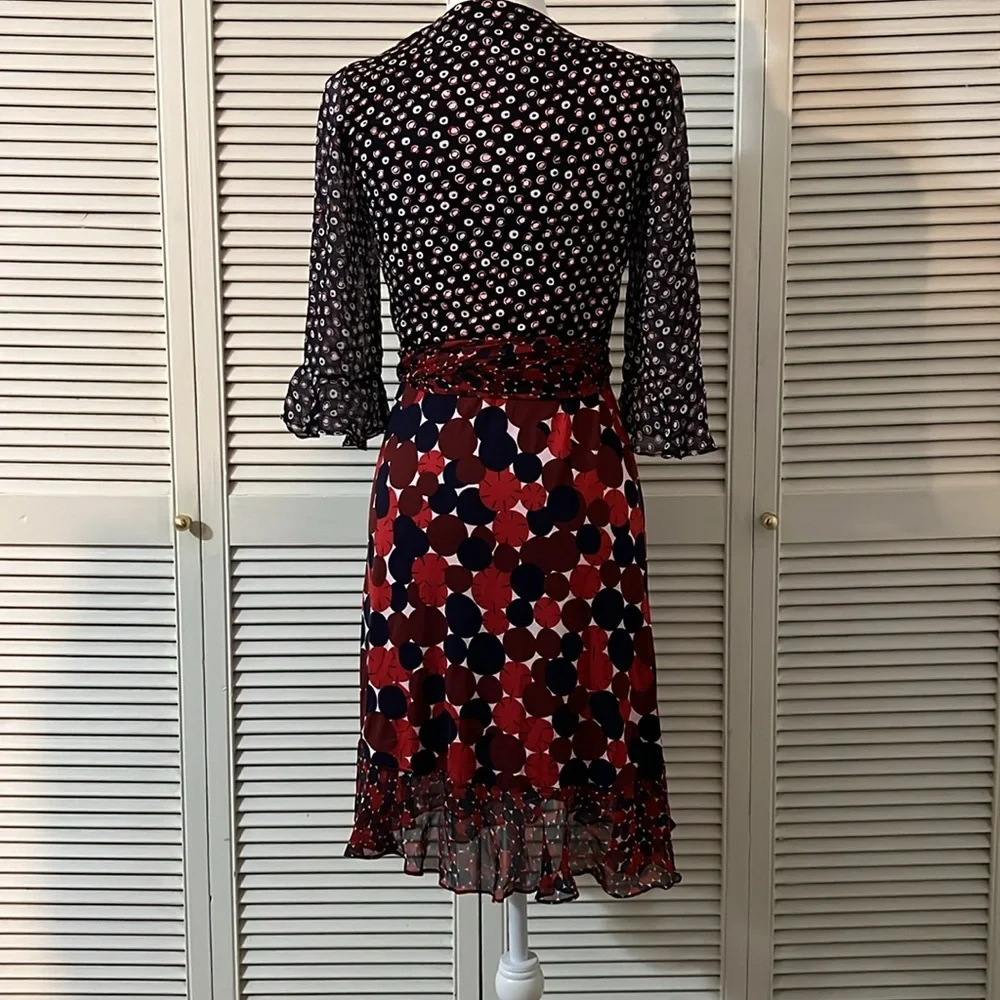 Diane von Furstenberg DVF Nieves Scarf Wrap Dress Size 8 - Picture 4 of 8
